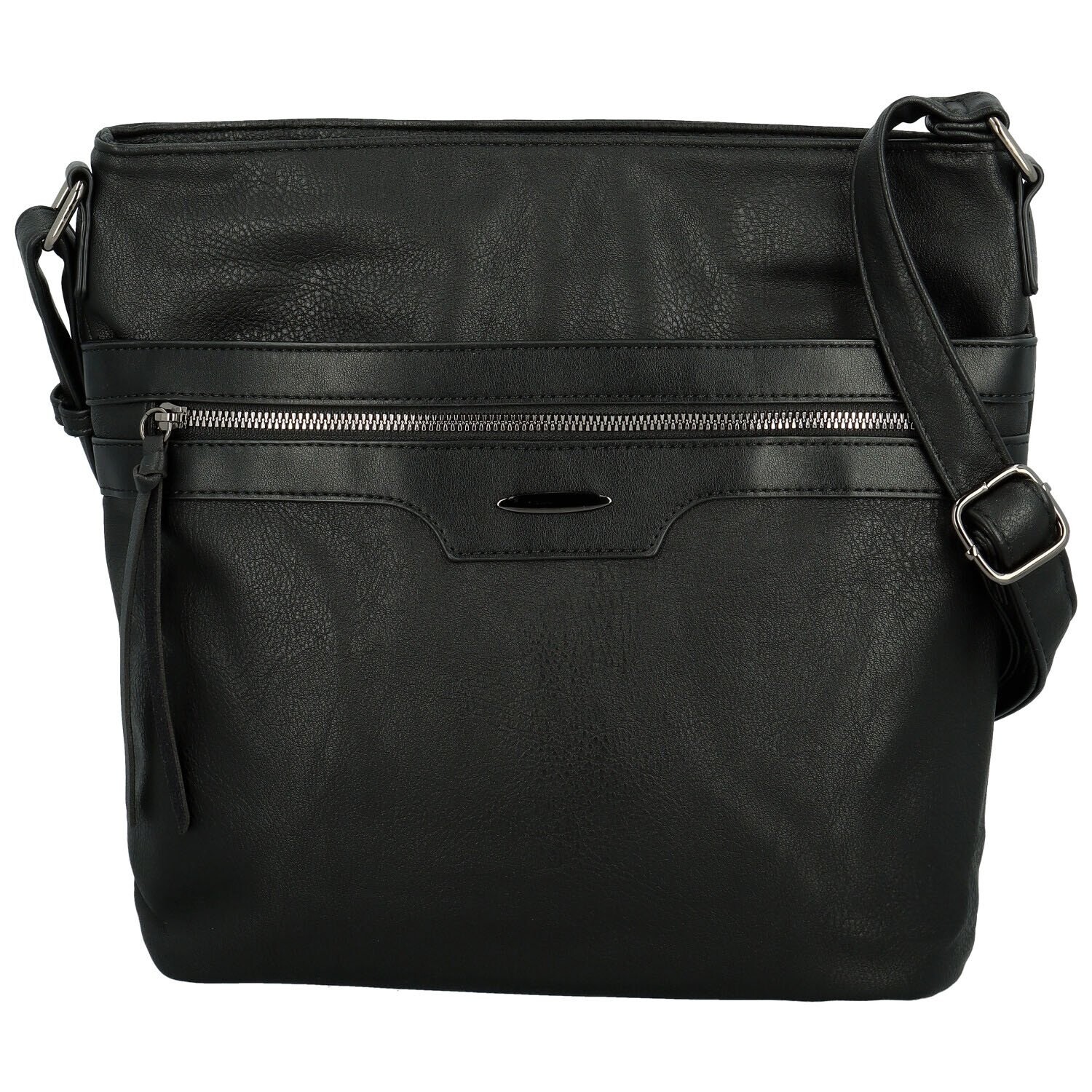 Trendy dámská koženková crossbody kabelka Hazel, černá