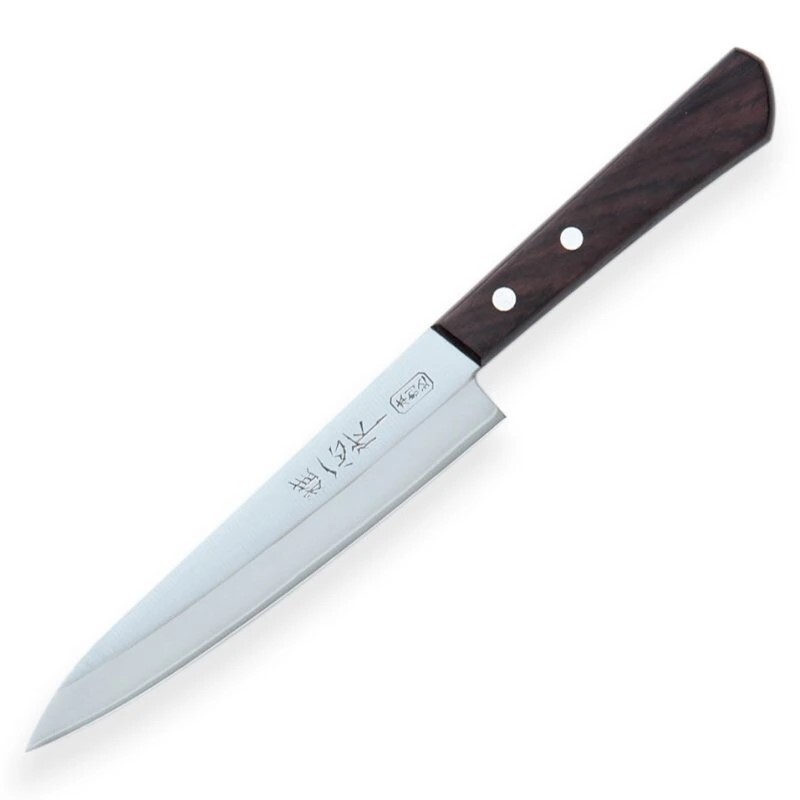 Univerzální nůž KANETSUGU MIYABI ISSIN 15 cm, hnědá, Dellinger