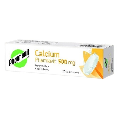 CALCIUM PHARMAVIT 500MG šumivá tableta 20