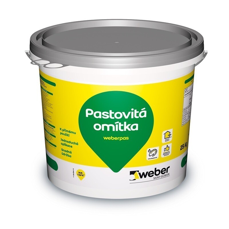 Omítka silikonová weberpas silikon zrnitá 1,5 mm GENER.0 25 kg