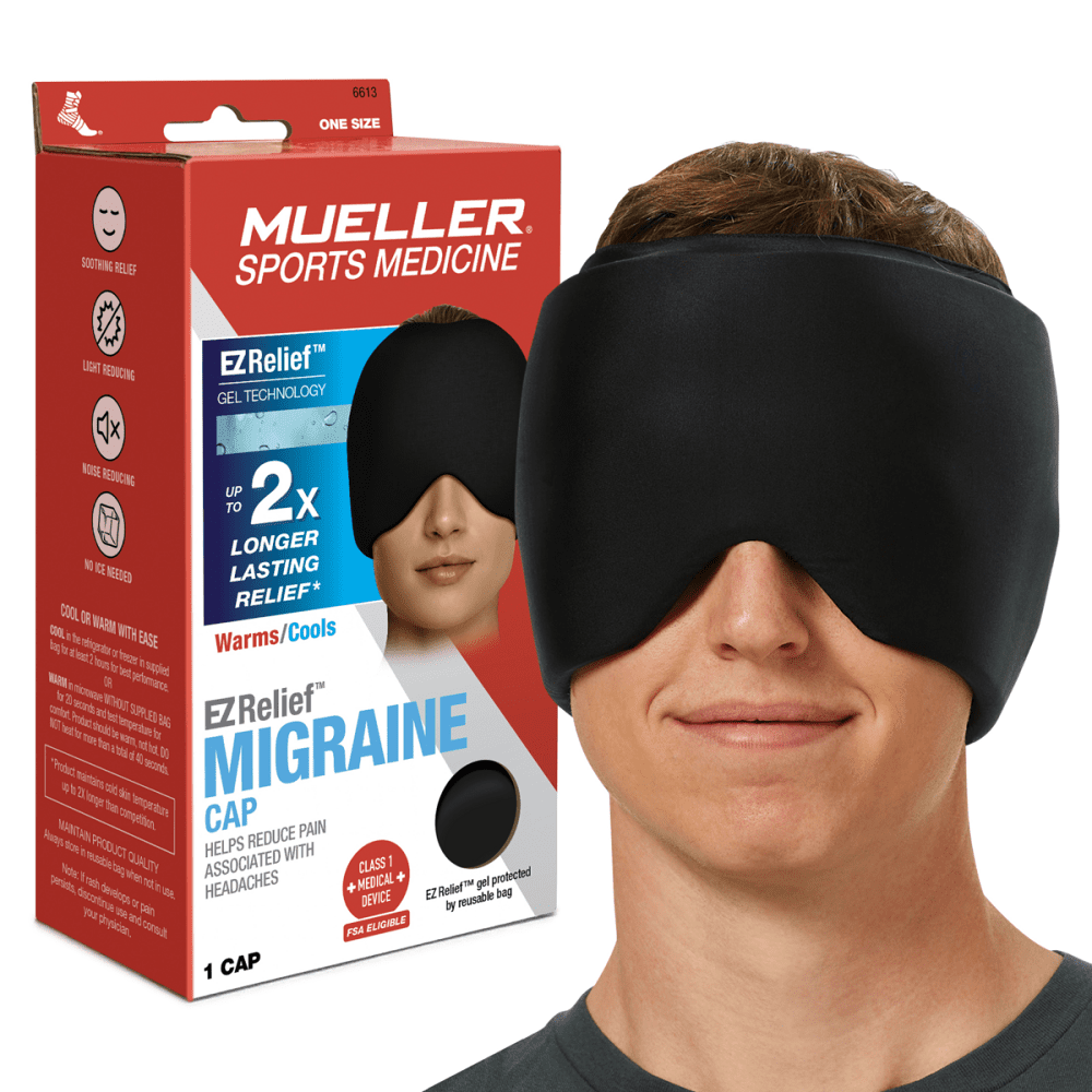 MUELLER EZ Relief™ Migraine Cap, gelová čepice proti migréně a bolesti hlavy