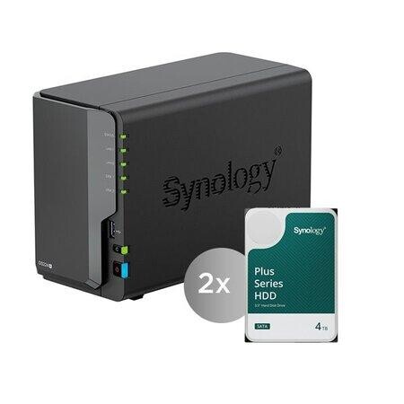 Synology DiskStation DS225+, 2-bay NAS, včetně 2ks HDD 4TB (HAT3300-4T), CPU J4125, RAM 2GB, LAN 1x 2.5Gb + 1x 1Gb, DS225+2X4T