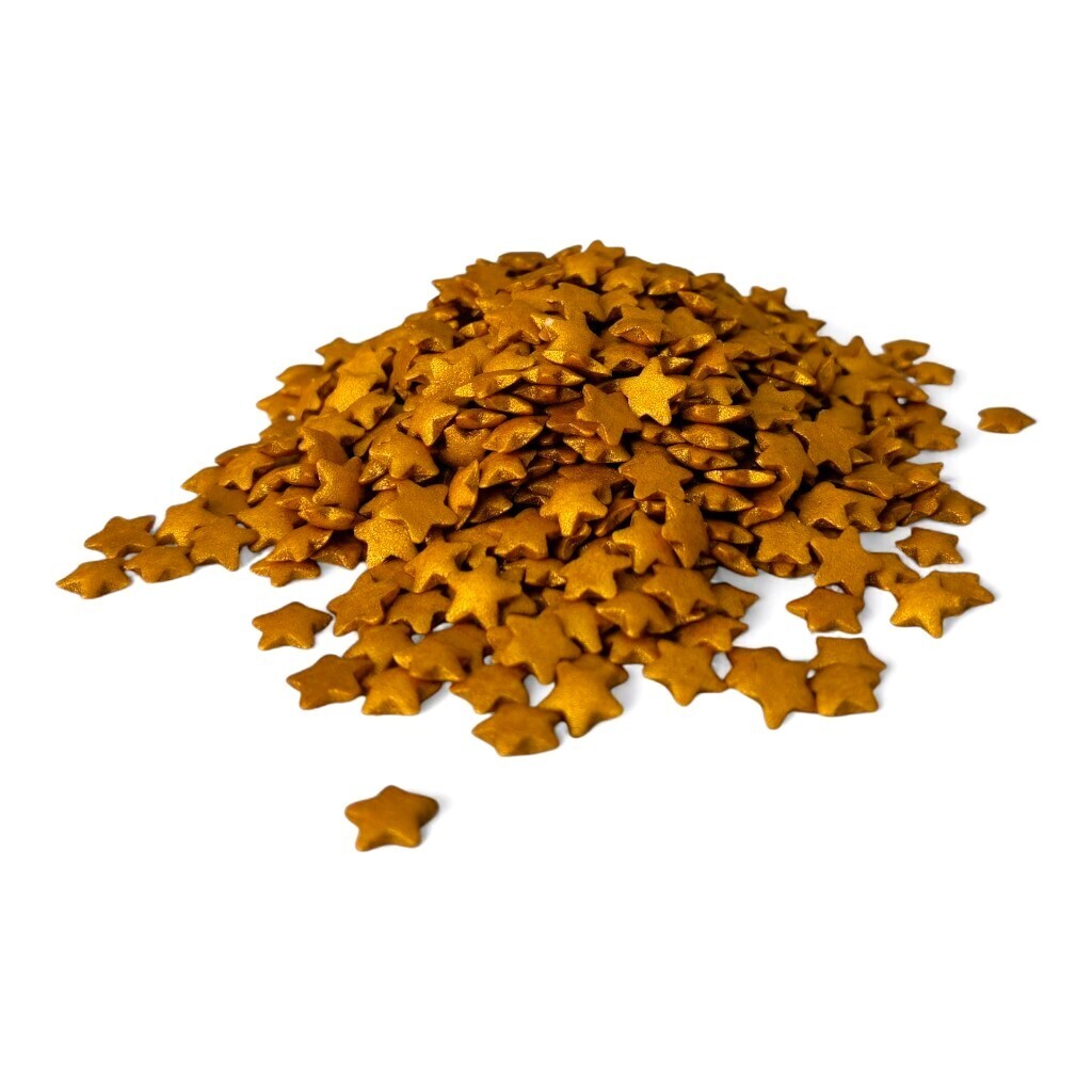 Cukrové zdobení - hvězdičky zlaté 30g