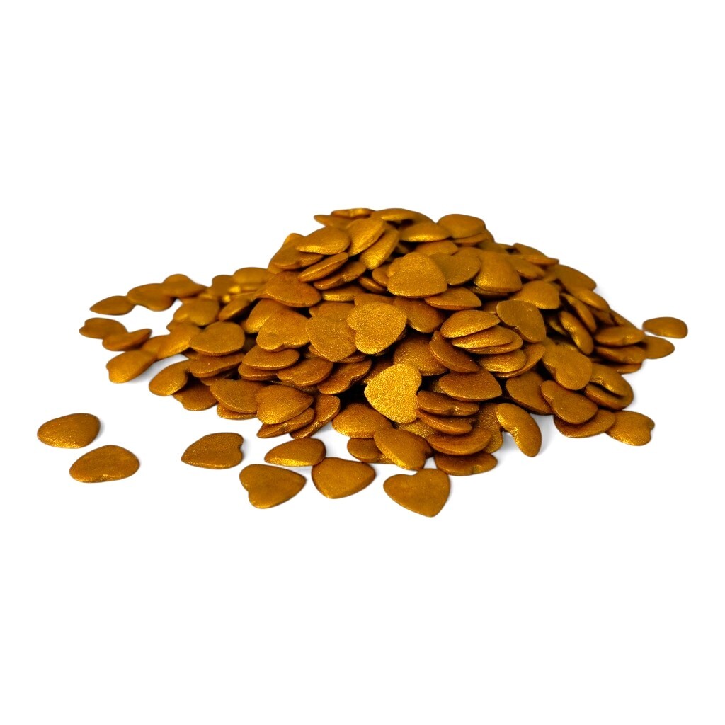 Hospodyňkám.cz Cukrová Srdíčka perleťově zlatá 30g