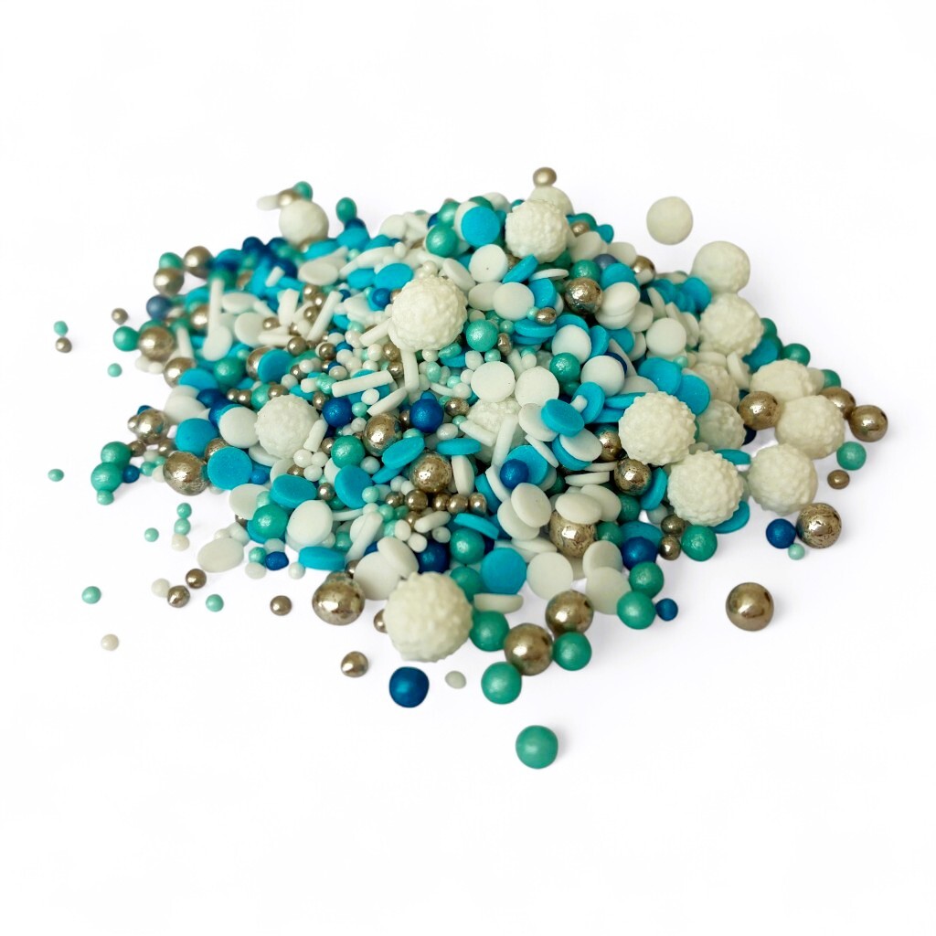 Hospodyňkám.cz Cukrové Kuličky Mix bílo-modrý 40g