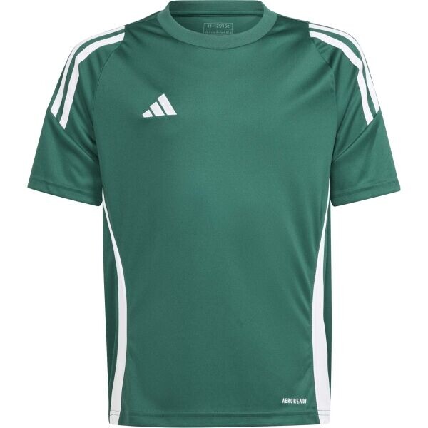 adidas TIRO24 JERSEY Y Chlapecký fotbalový dres, tmavě zelená, velikost