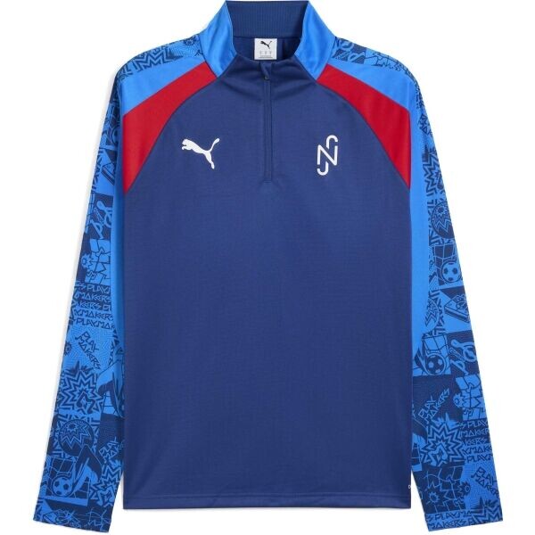 Puma NEYMAR JR PLAYMAKER 1/4 ZIP Pánská mikina, tmavě modrá, velikost
