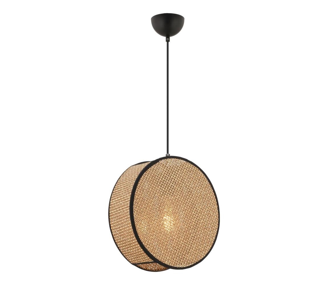 Lustr na lanku BIG DRUM 1xE27/60W/230V hnědá/černá