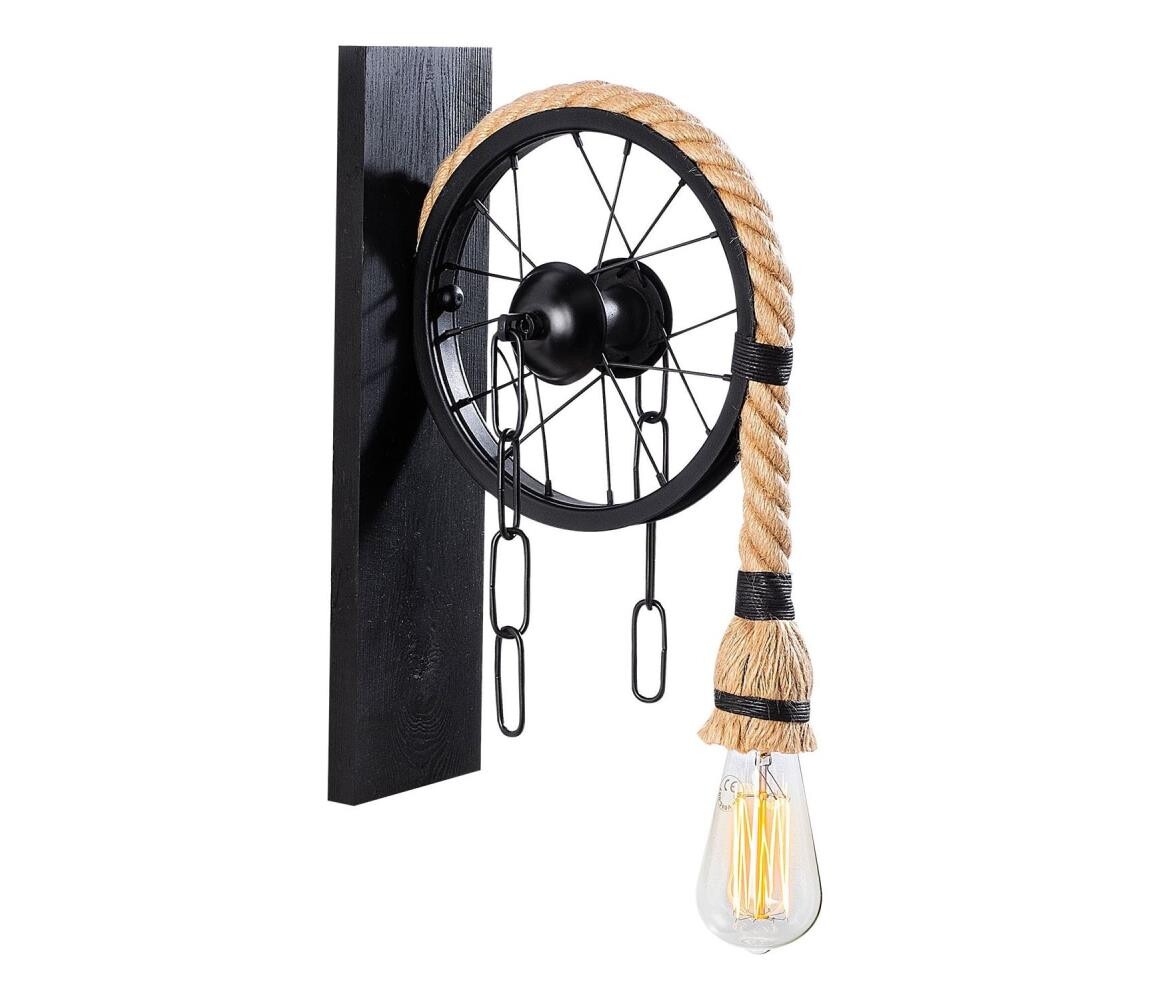 Nástěnné svítidlo EREBOS 1xE27/40W/230V černá/hnědá