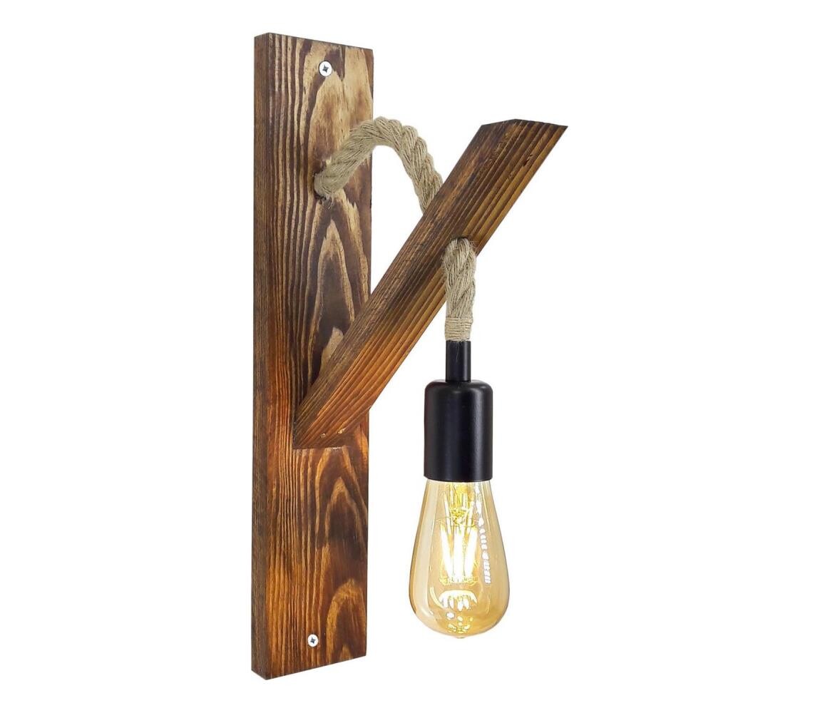 Nástěnné svítidlo AHSAP 1xE27/40W/230V borovice ořech