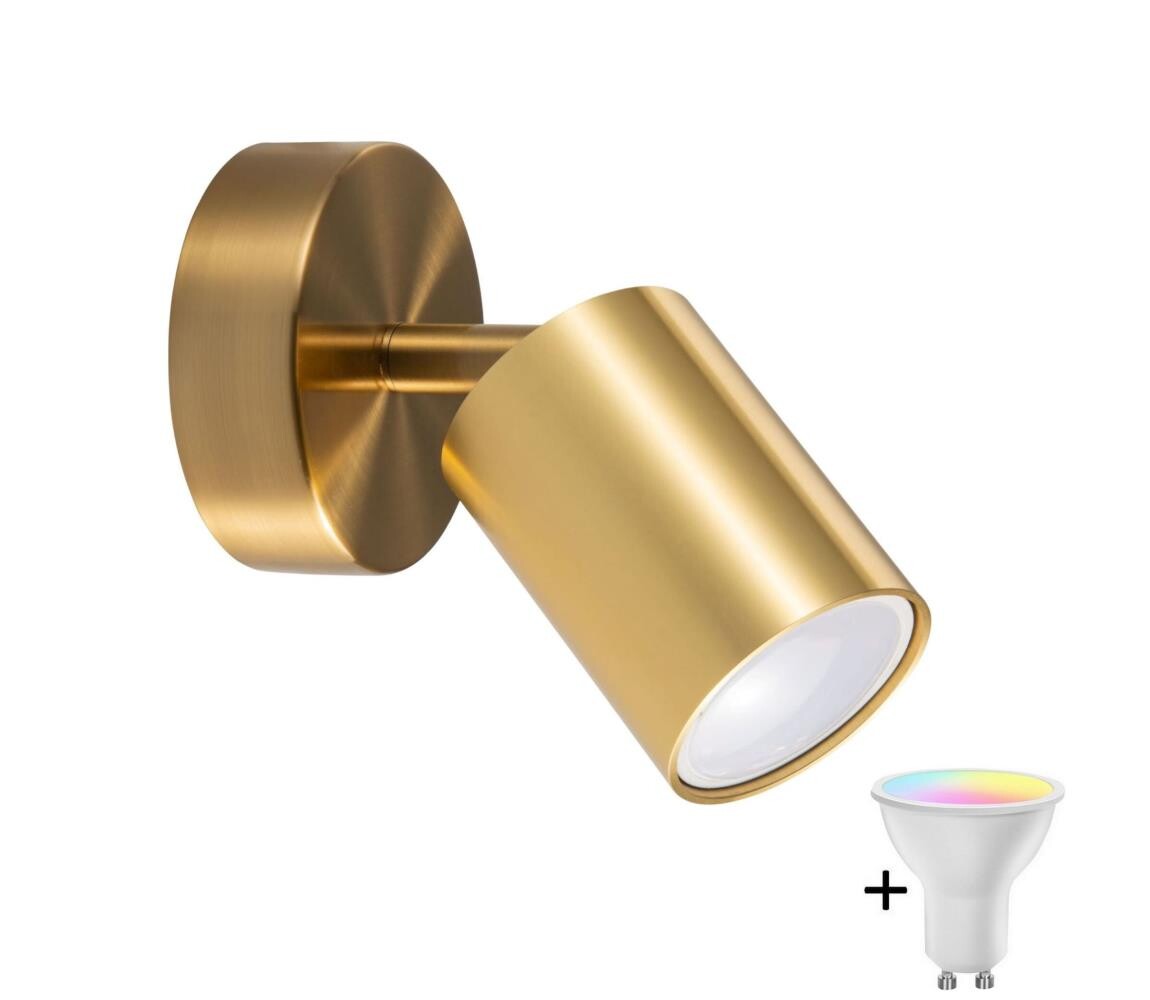 LED RGBW Stmívatelné nástěnné bodové svítidlo GOLDI 1xGU10/6,5W/230V zlatá