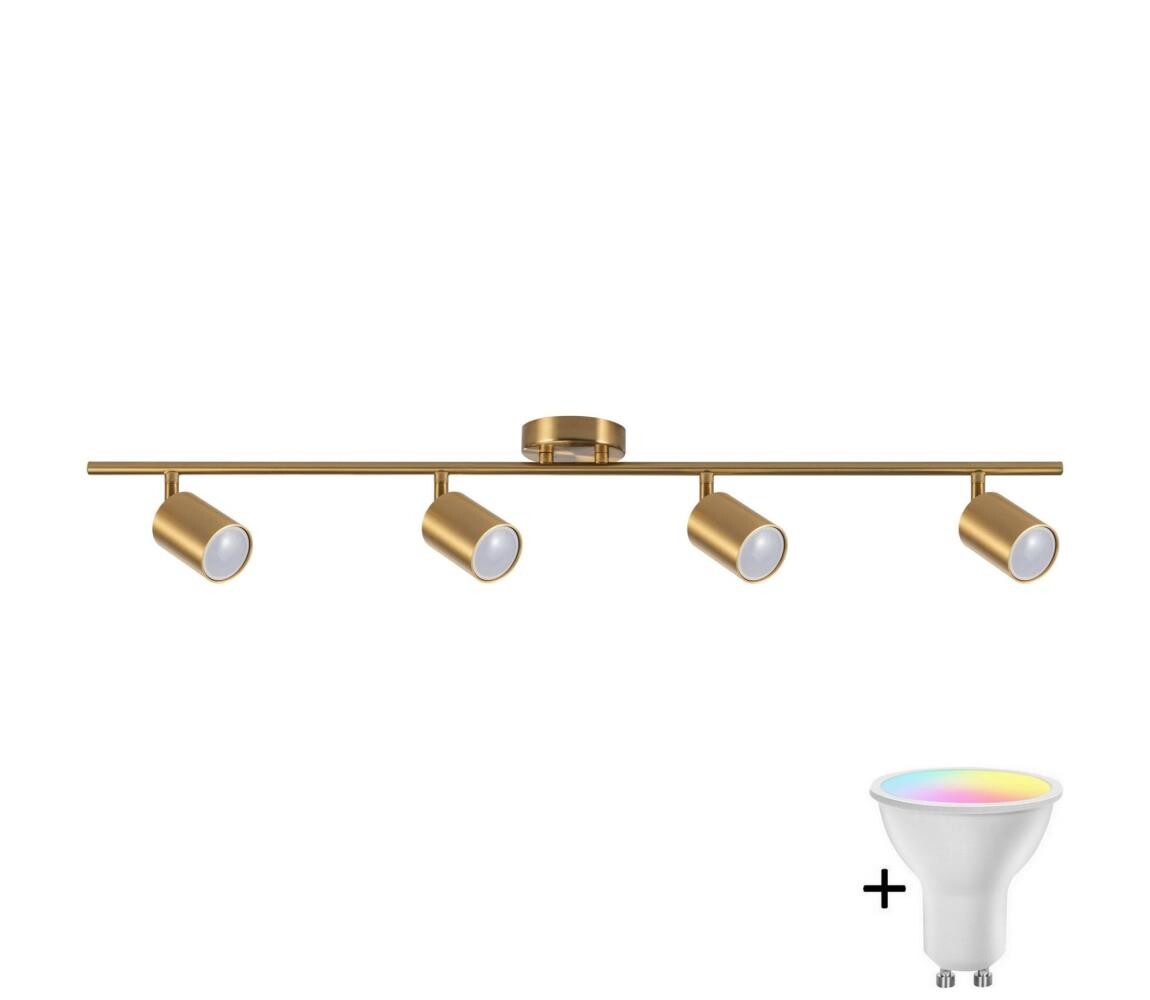 LED RGBW Stmívatelné bodové svítidlo GOLDI 4xGU10/6,5W/230V zlatá