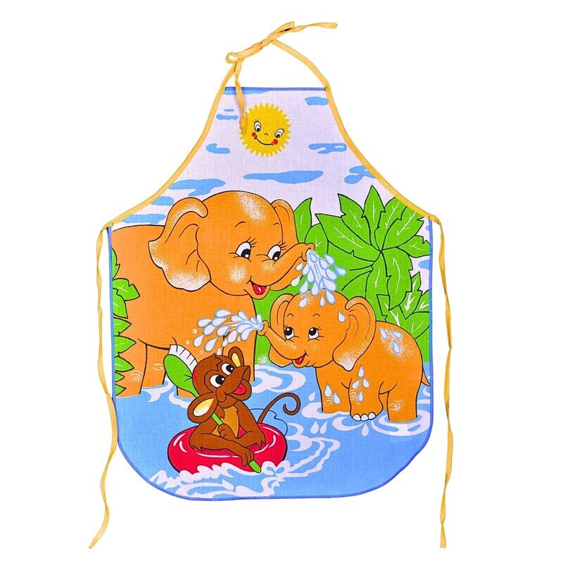 Zástěra dětská, Sloni oranžovi