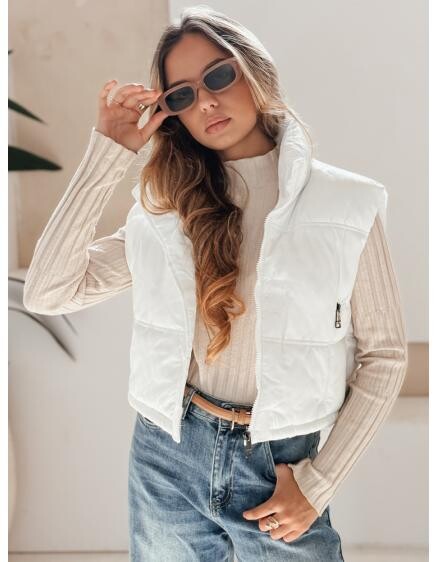 Dámská prošívaná vesta bílá