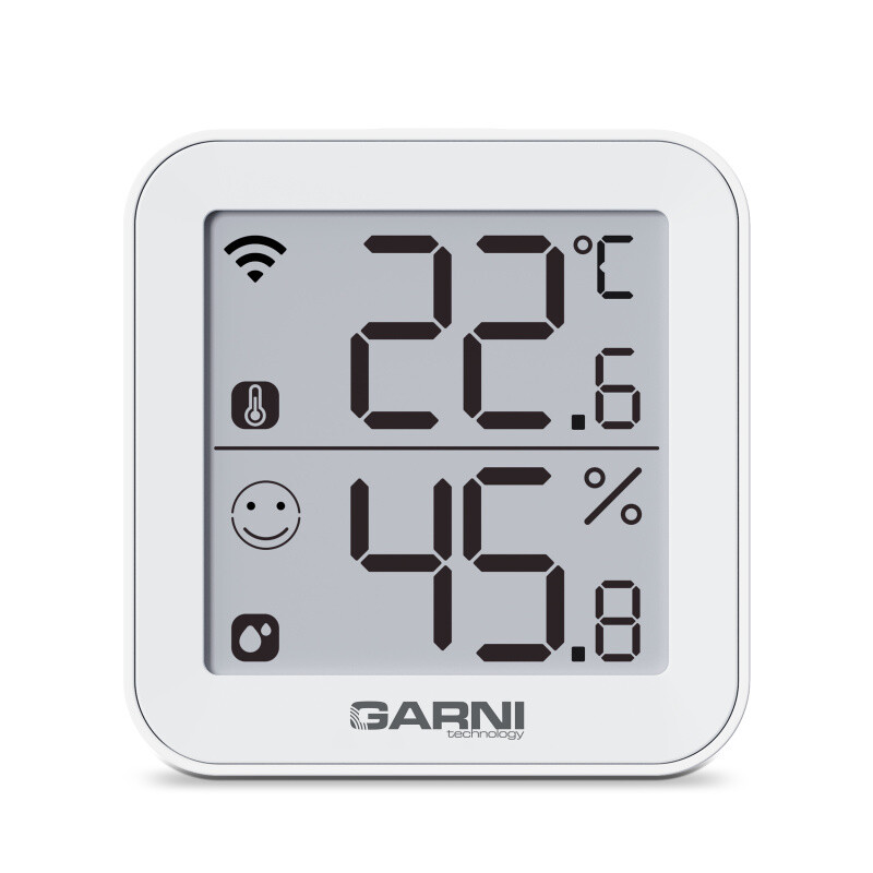 Chytrý vnitřní teploměr s vlhkoměrem GARNI 158THT