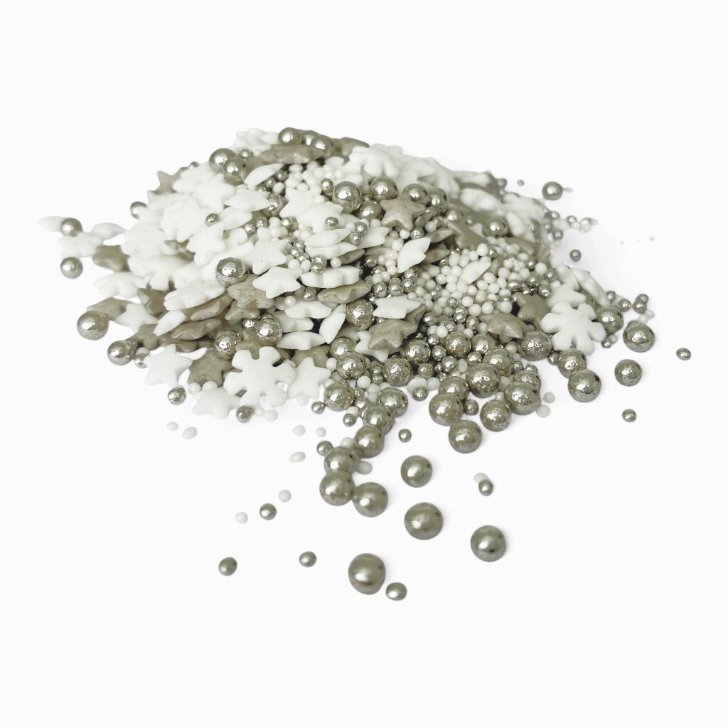 Hospodyňkám.cz Cukrový Mix bílo-stříbrný 30g