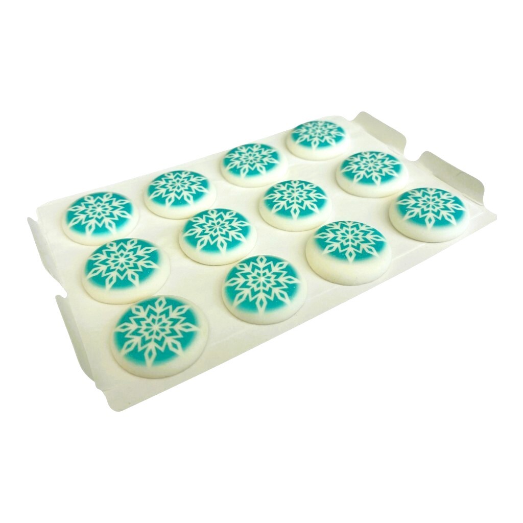 Hospodyňkám.cz Cukrová kolečka Sněhová vločka 12ks