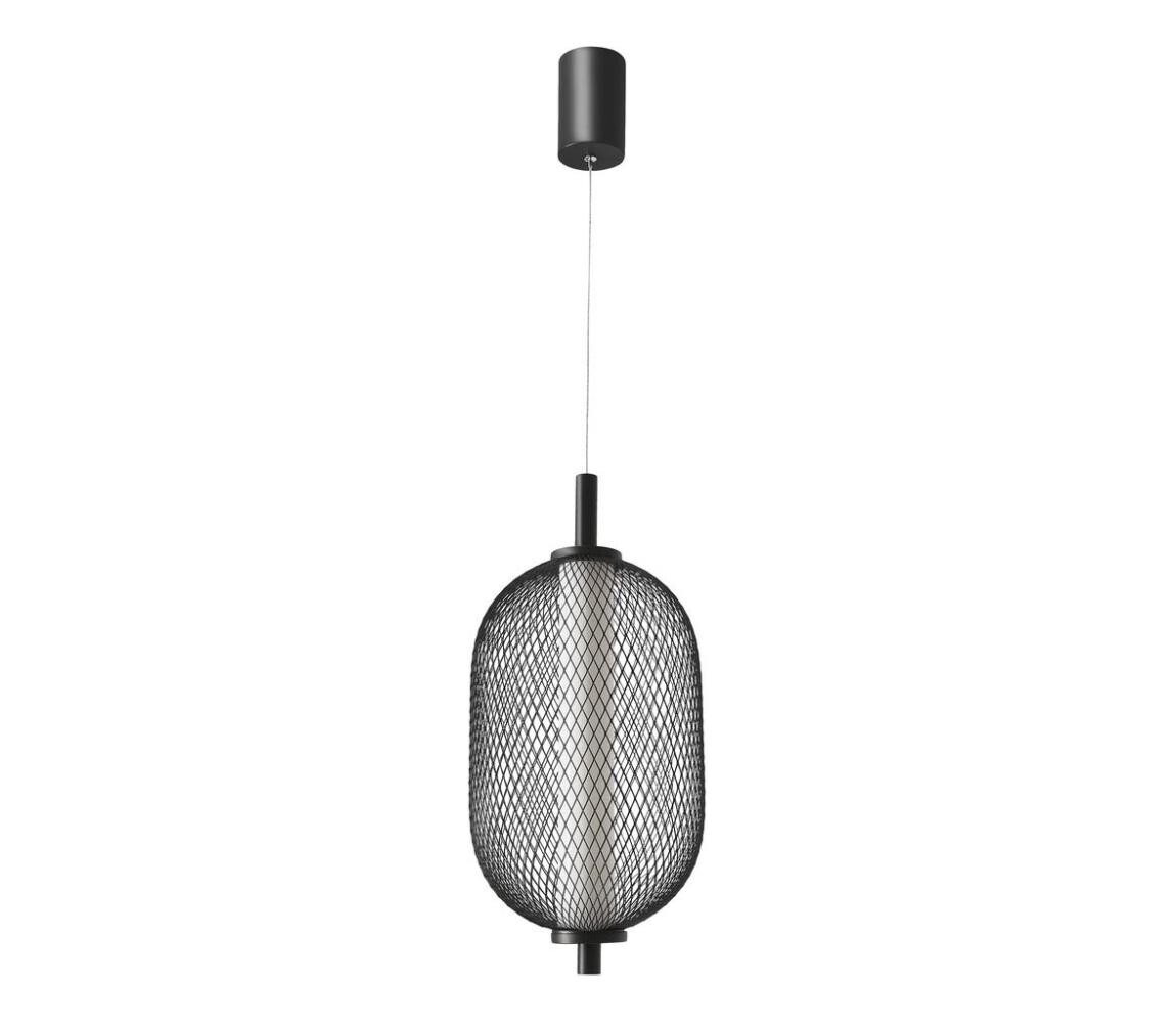 LED Lustr na lanku PUMA LED/10W/230V pr. 15 cm černá