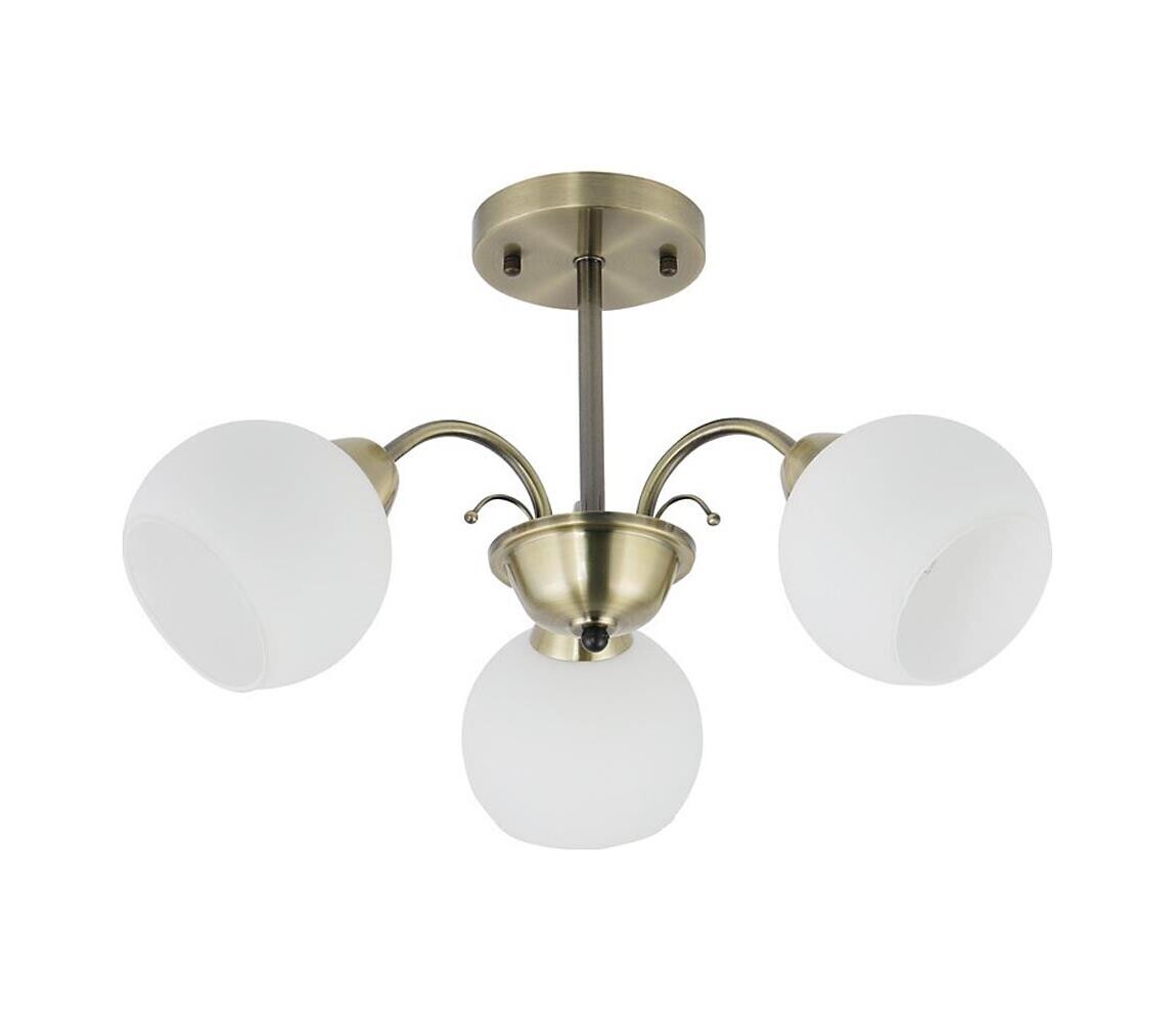 Lustr na tyči NESTOR 3xE27/40W/230V mosaz