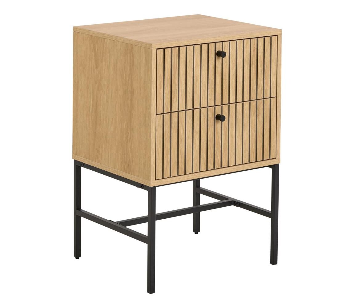 Noční stolek se zásuvkami OLIVIA dub