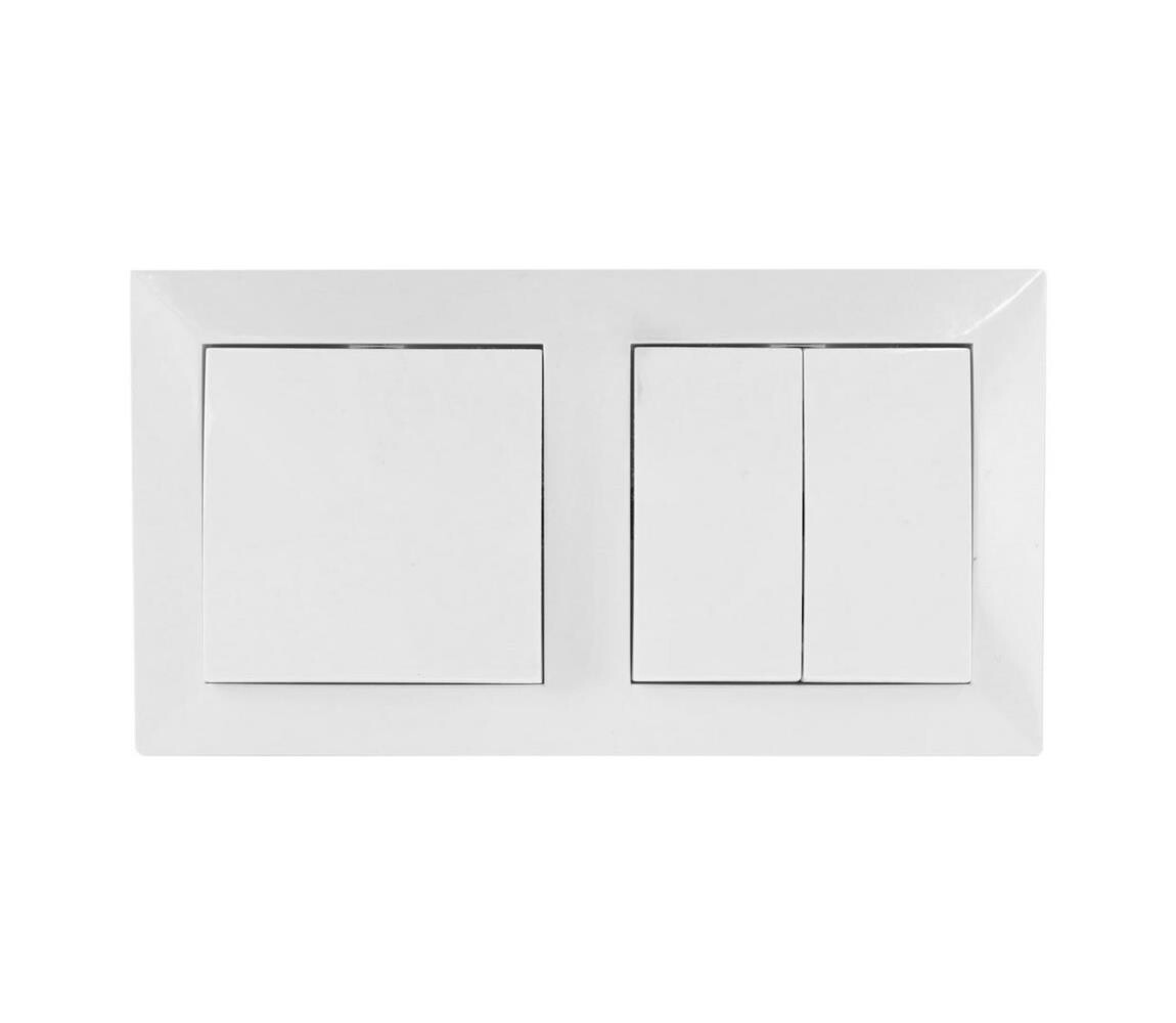 B.V.  - SADA 2x Spínač domovní s rámečkem