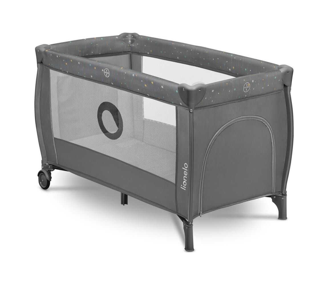 Lionelo Lionelo - Cestovní postýlka STEFI PLUS Grey Multicolor