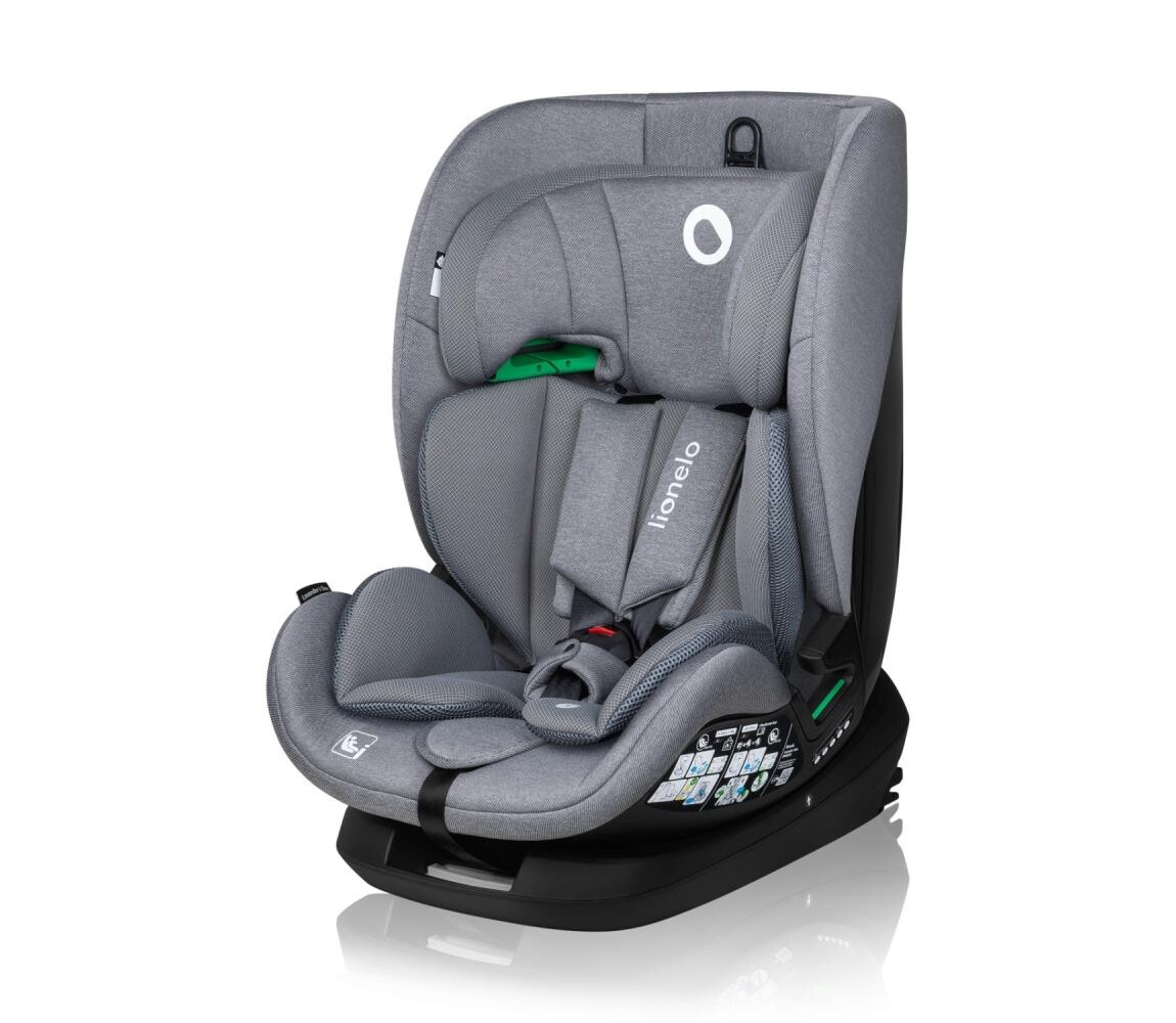 Lionelo Lionelo - Autosedačka se základnou otočná LAVENDER i-Size 76-150 cm Grey Stone