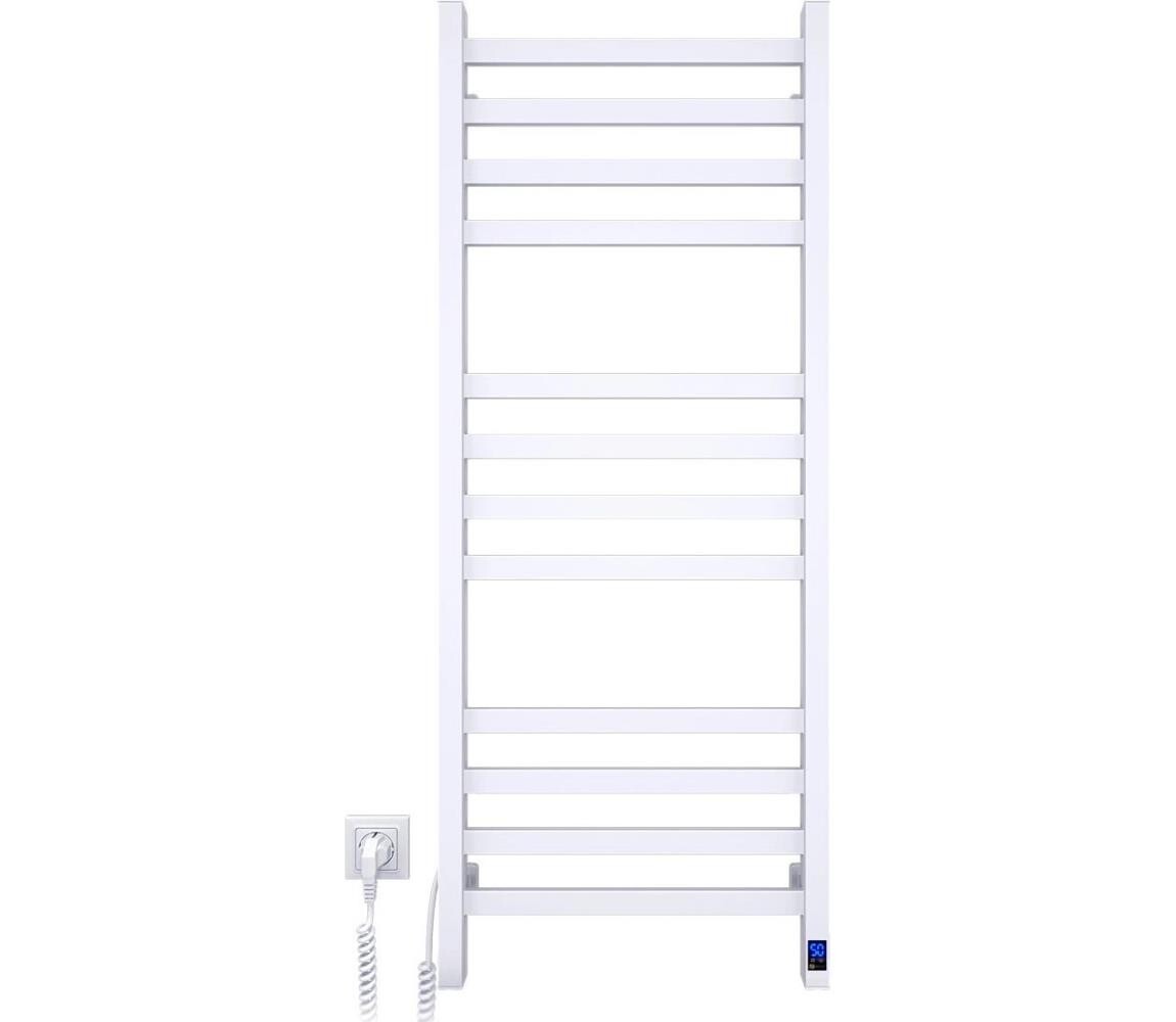 Navin Koupelnový žebříkový radiátor s term. AVANGARD 459W/230V 120,6 cm IP44 bílá levá