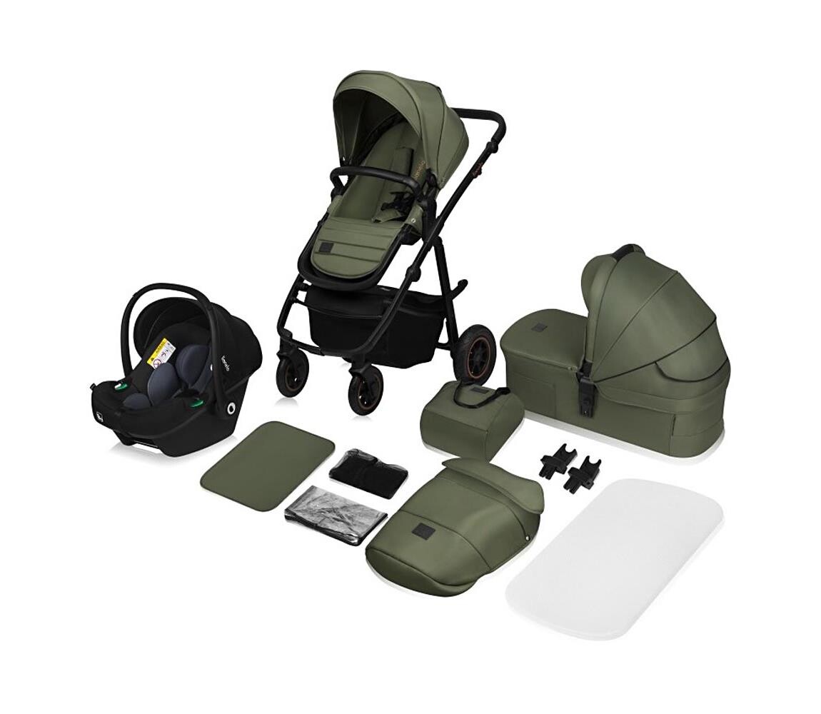Lionelo Lionelo - Kombinovaný kočárek 3v1 AMBER PLUS Green Forest