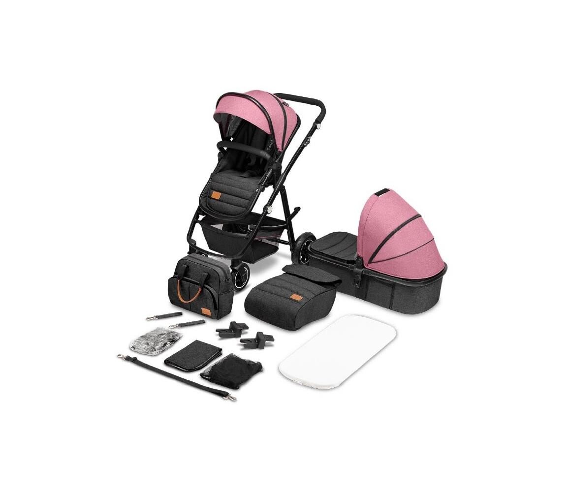 Lionelo Lionelo - Kombinovaný kočárek 2v1 AMBER Pink Rose