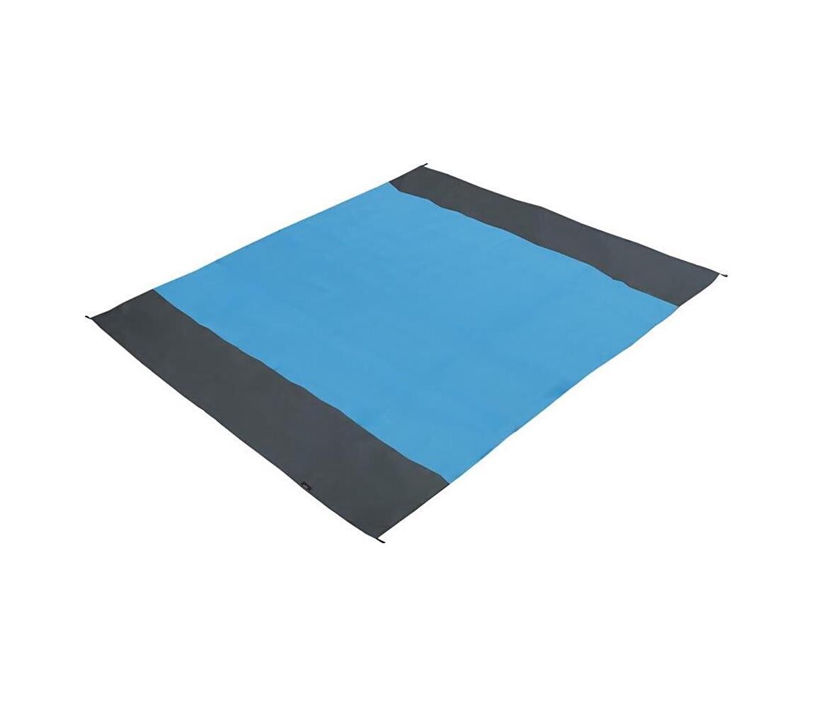 Plážová podložka 200x200 cm modrá/šedá