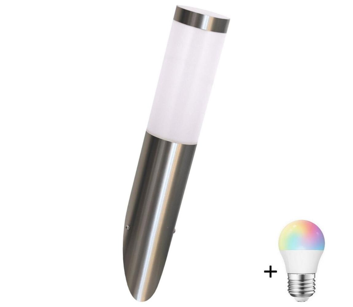 LED RGBW Stmívatelné venkovní nástěnné svítidlo LIVIA 1xE27/6,5W/230V IP44 stř