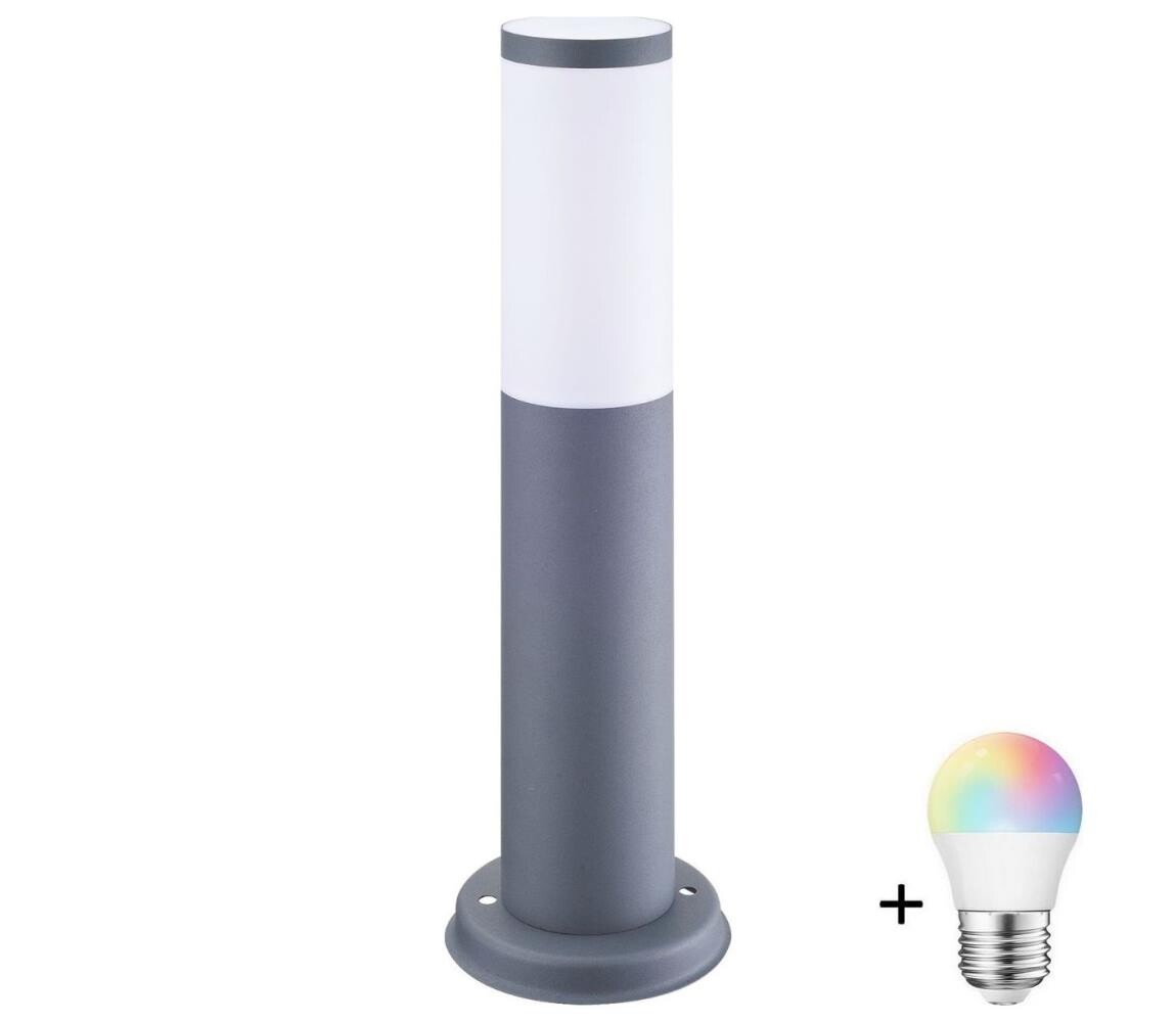 LED RGBW Stmívatelná venkovní lampa OSLO 1xE27/6,5W/230V IP44 antracit