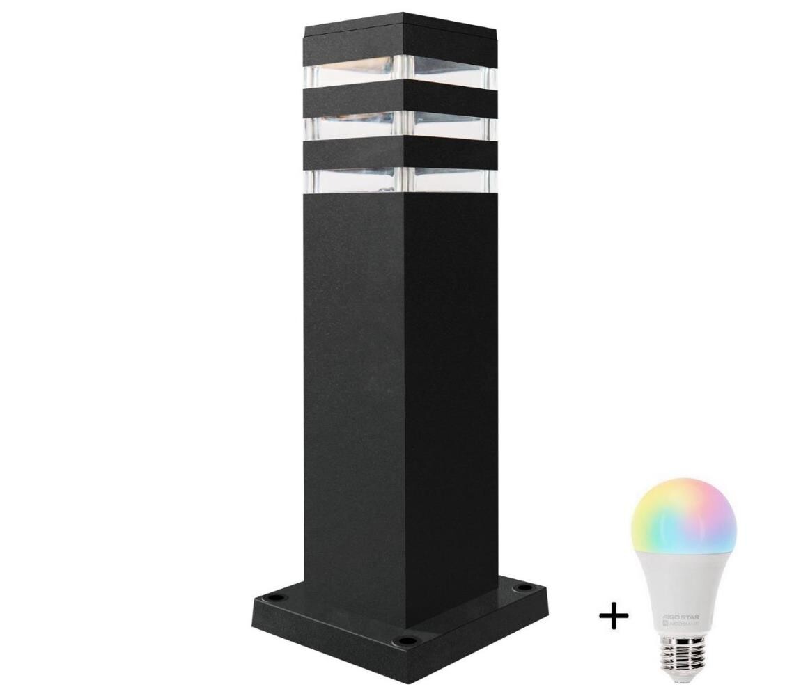 LED RGBW Stmívatelná venkovní lampa TEKSAS 1xE27/12W/230V 44 cm IP44 antracit