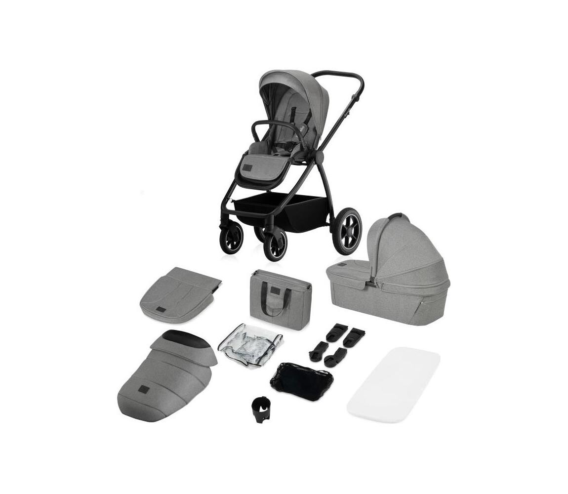 Lionelo Lionelo - Kombinovaný kočárek 2v1 MERIL Grey Stone