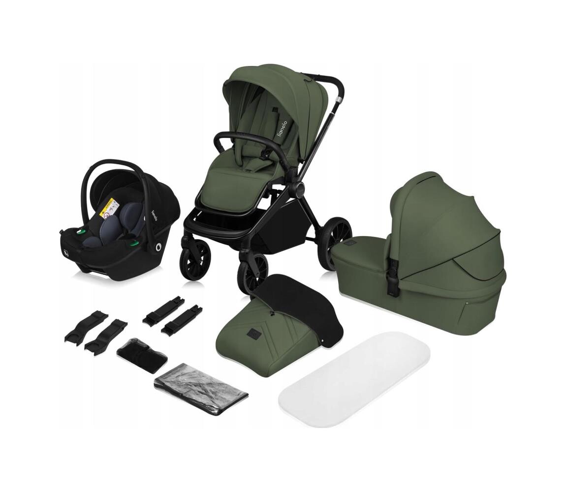 Lionelo Lionelo - Kombinovaný kočárek 3v1 MIKA PLUS Green Olive