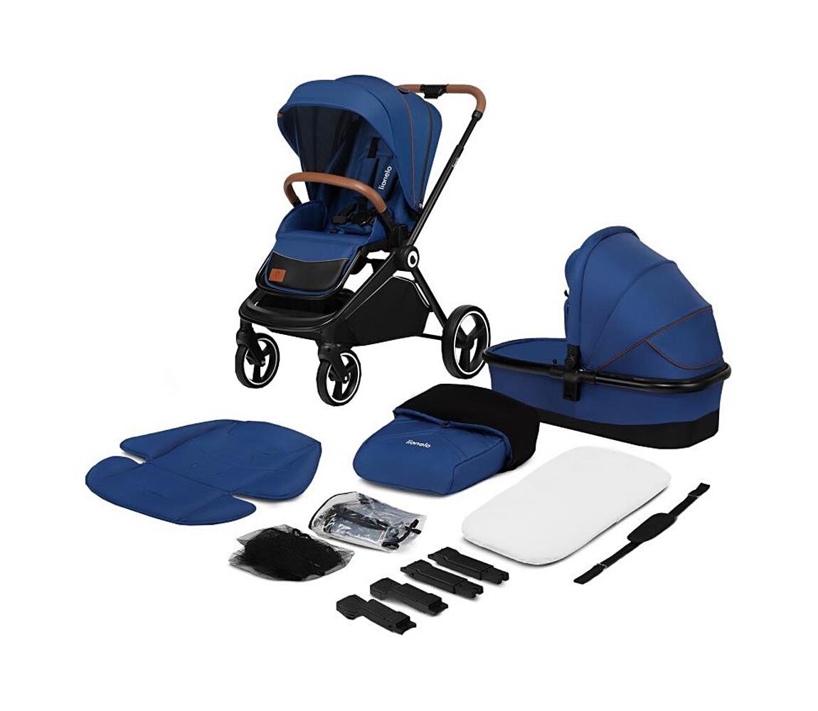 Lionelo Lionelo - Kombinovaný kočárek 2v1 MIKA Blue Navy