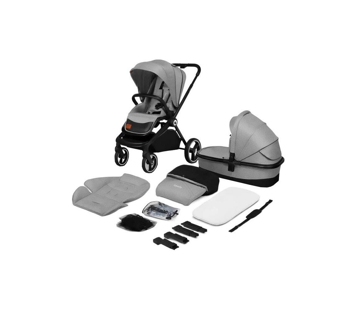 Lionelo Lionelo - Kombinovaný kočárek 2v1 MIKA Grey Stone