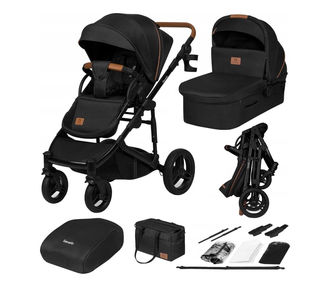 Lionelo Lionelo - Kombinovaný kočárek 2v1 MARI TOUR Black Onyx