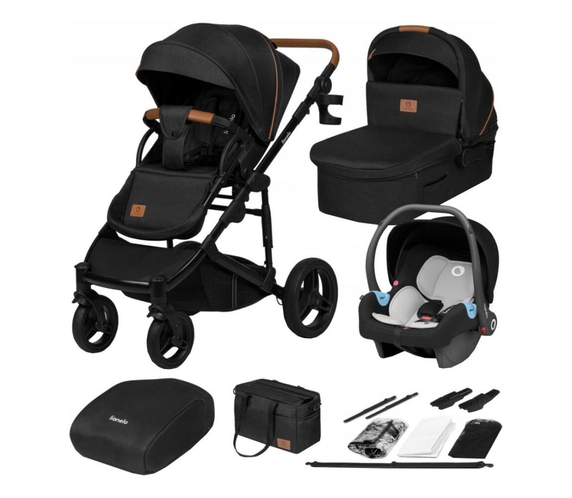 Lionelo Lionelo - Kombinovaný kočárek 3v1 MARI TOUR Black Onyx