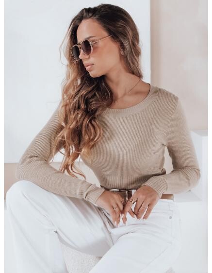 Dámský pruhovaný svetr NOLVIE béžový