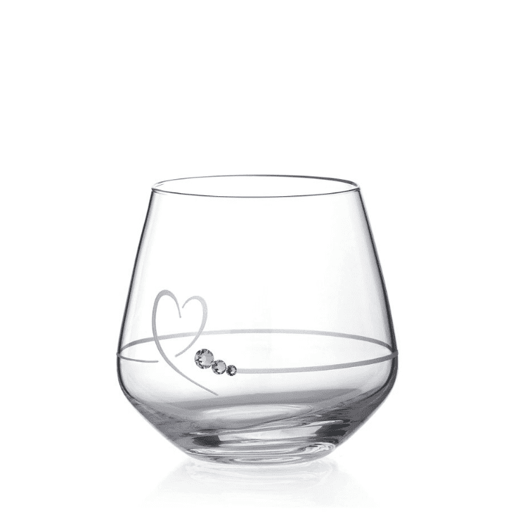 Diamante svícen na čajovou svíčku Romance s kamínky Swarovski 1 ks TEST