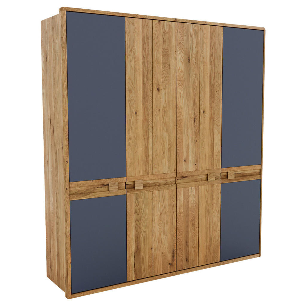 Linea Natura ŠATNÍ SKŘÍŇ, divoký dub, antracitová, dub artisan, divoký dub, 206/225/58 cm