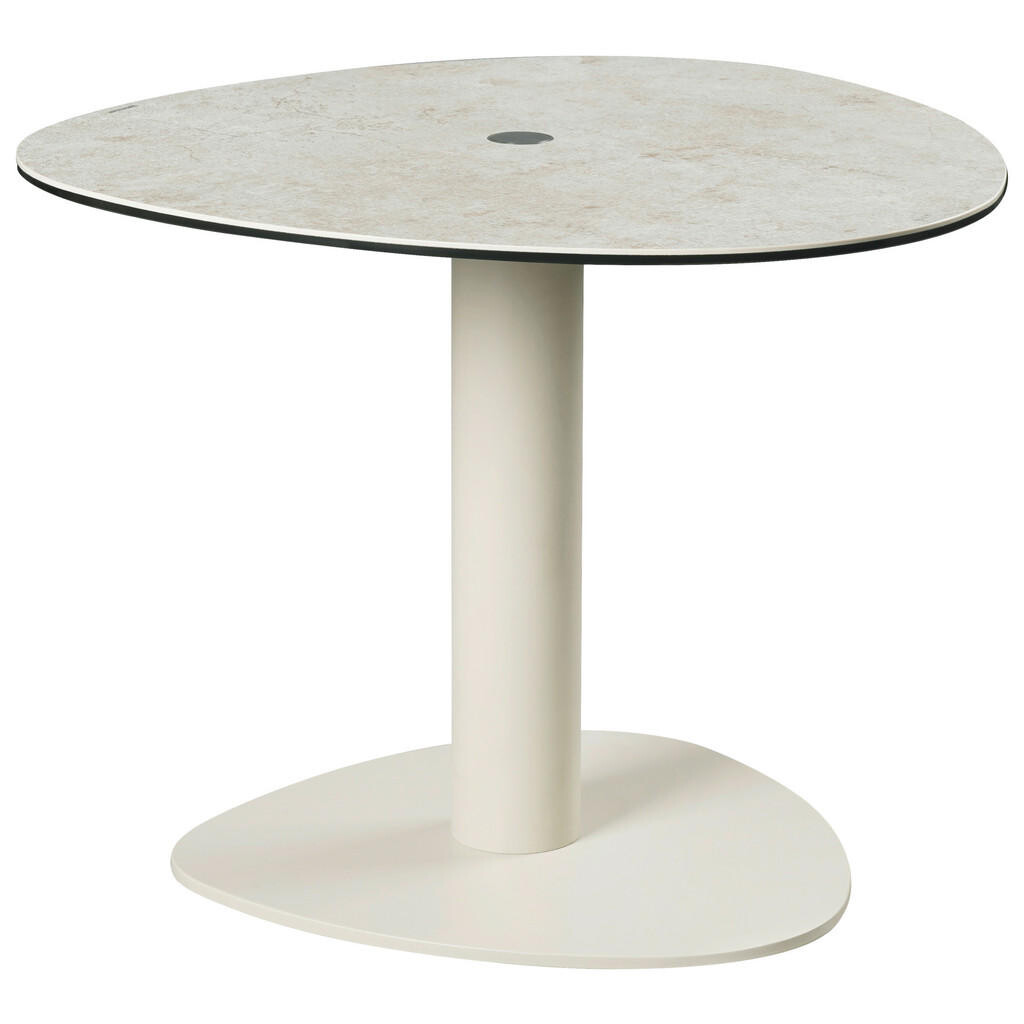 Emilio Belluti KONFERENČNÍ STOLEK, šedá, šedohnědá, kov, sklo, keramika, 58/58/46-64 cm