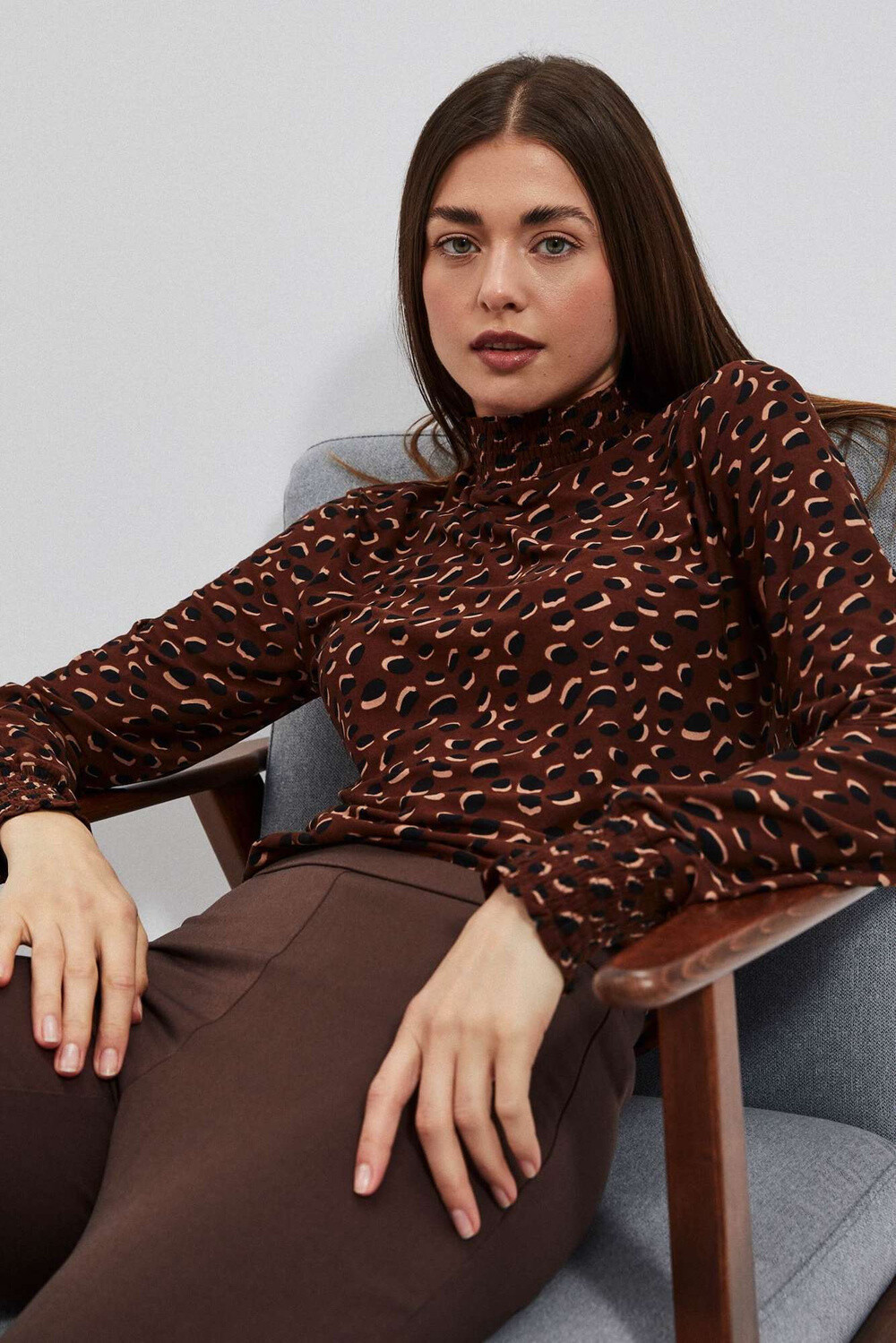 Marisse Blouse Z-Ts-3907 Brown