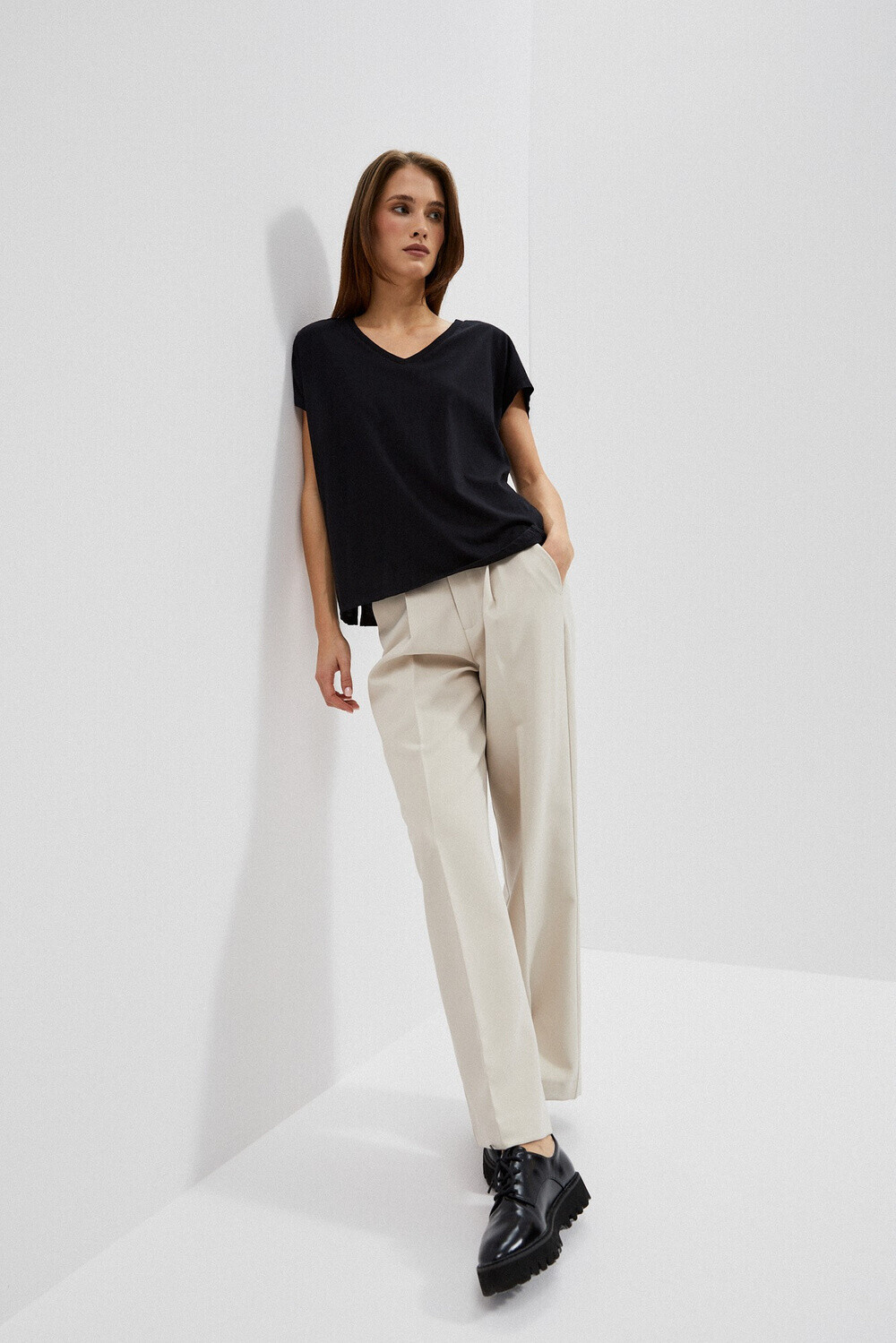 Marisse Women's T-Shirt L-Ts-4048 Black