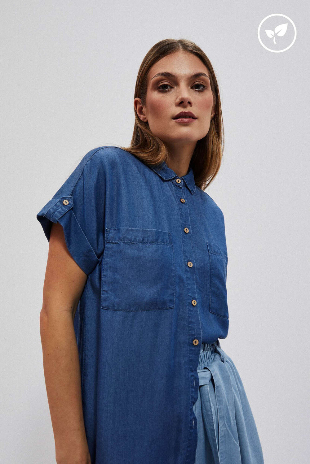 Marisse Women's Shirt L-Ko-4008 Dark Blue