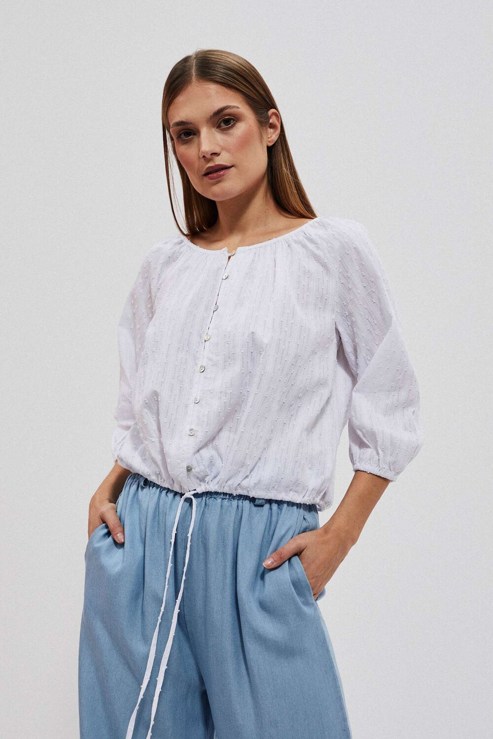 Marisse Women's Shirt L-Ko-4020 White