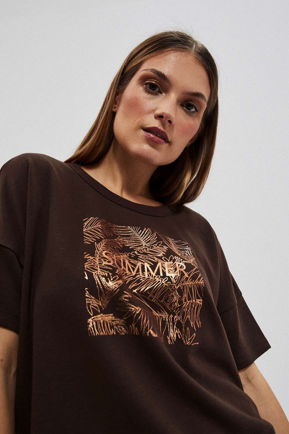 Marisse Women's Sweatshirt L-Bl-4005 D.Oak