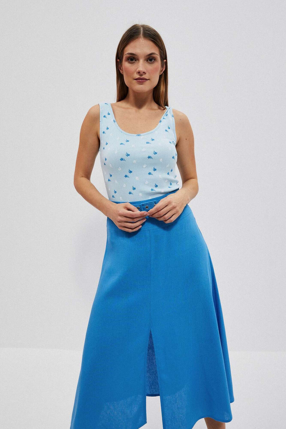 Marisse Women's T-Shirt L-Ts-4082 Pale Blue